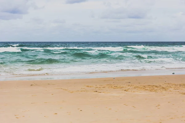 Pristine Beach Gold Coast Australien Med Dess Typiska Guld Sand — Stockfoto