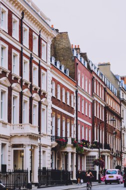 London, Büyük Britanya - 22 Ağustos 2018: mimaride Mayfair, Londra şehir merkezinde