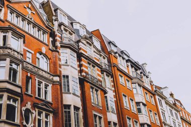 London, Büyük Britanya - 23 Ağustos 2018: mimari Mayfair, Londra şehir merkezinde