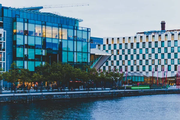 Dublin Irlanda Setembro 2018 Detalhes Grand Canal Square Centro Cidade — Fotografia de Stock