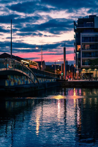 Dublin Irlande Septembre 2018 Détail Grand Canal Square Centre Ville — Photo