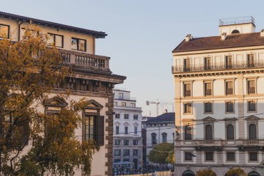 MILANO, ITALY - December 4th, 2018: heirtage architecture in Milan city centre near Galleria del Corso clipart