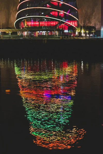 Dublin Ierland December 2018 Het Convention Centre Dublin Met Rode — Stockfoto