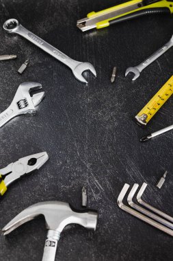 Bunu kendine ve ev yenileme kavramı: DIY araç ve boşaltmak metin veya logo eklemek için ayarlama