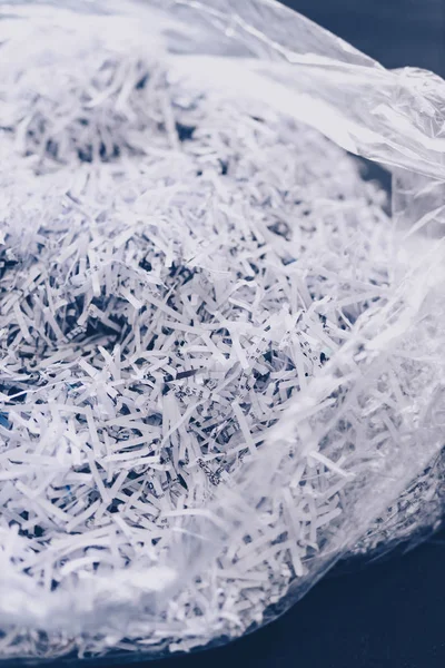 bag of shredded documents