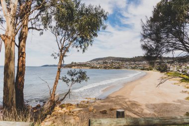 Tazmanya Blackmans Bay plaj manzara