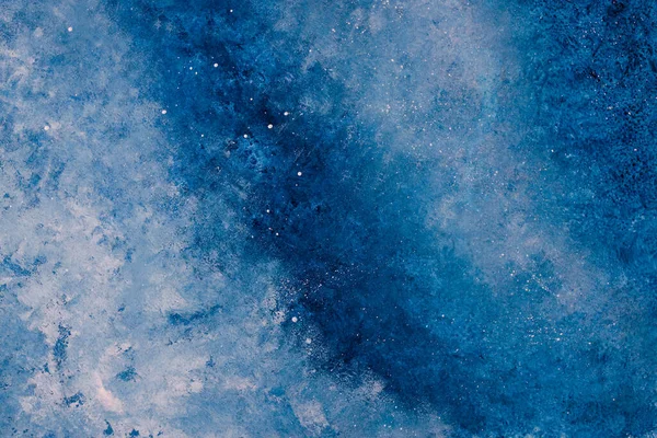 Pintura Abstracta Blanca Azul Que Recuerda Textura Del Océano Con —  Fotos de Stock