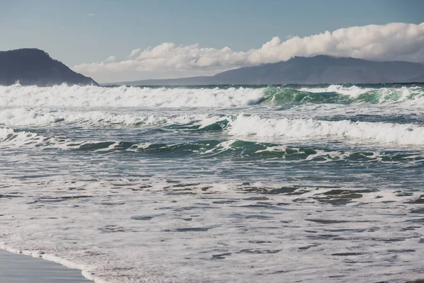 Starke Wellen Und Unberührter Australischer Strand Marion Bay Auf Tasmanien — Stockfoto