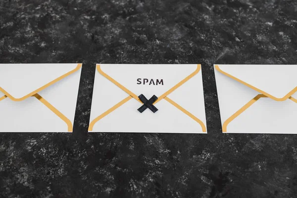 Organização Caixa Entrada Conceito Limpeza Envelopes Mail Com Sem Texto — Fotografia de Stock