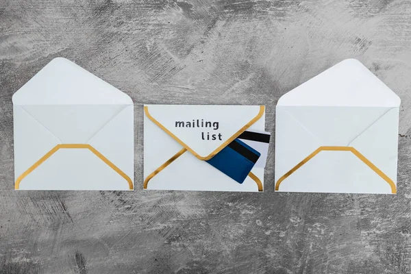 Marketing Par Mail Promotion Concept Vente Ligne Groupe Icônes Mail — Photo