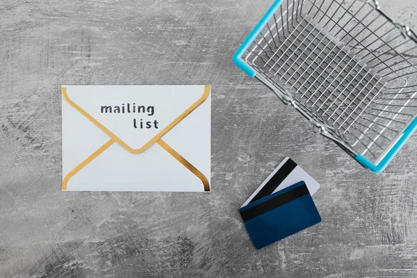 Email Marketing Promozione Del Concetto Vendita Online Mailing List Email — Foto Stock