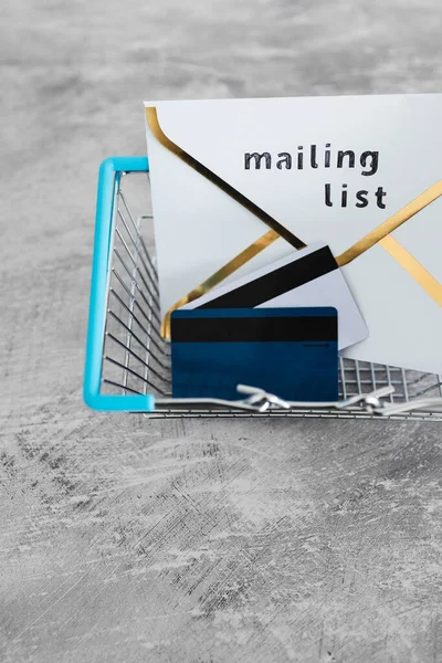 Mail Marketingu Promowanie Koncepcji Sprzedaży Online Listy Mailingowe Mail Ikona — Zdjęcie stockowe