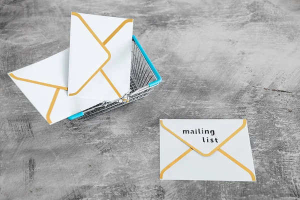 Mail Marketing Bevordering Van Online Verkoop Concept Mailing List Mail — Stockfoto