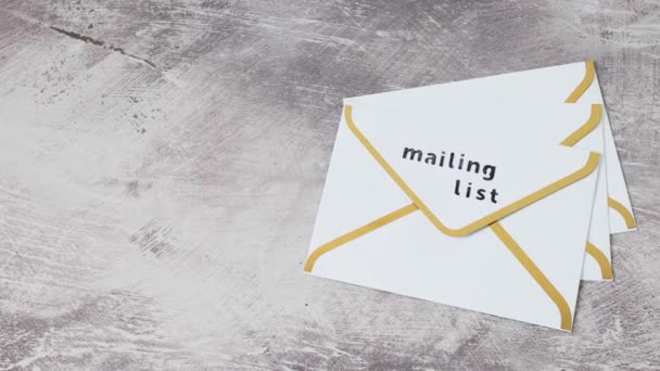 Marketing Mail Promover Conceito Vendas Line Grupo Ícones Envelope Mail — Vídeo de Stock