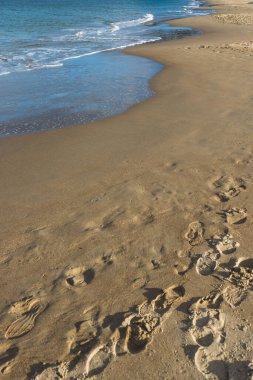 Tazmanya, Avustralya 'daki Güney Hobart' ta güneşli bir kış gününde Blackmans Körfezi plajı.