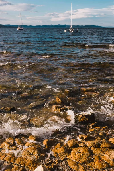 Hobart Tasmania Agosto 2020 Playa Blackmans Bay Soleado Día Invierno —  Fotos de Stock