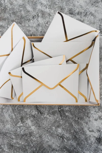 Concept Inbox Organisation Clean Group Envelopes Box Metaphor Email Inbox — Stock Photo, Image