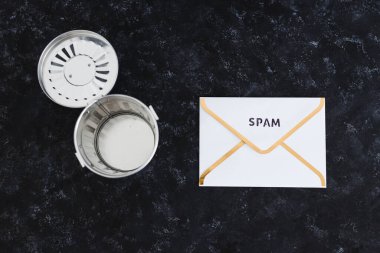 Gelen kutusu düzenleme ve temizleme kavramı, çöp tenekesi ile e-posta zarfları