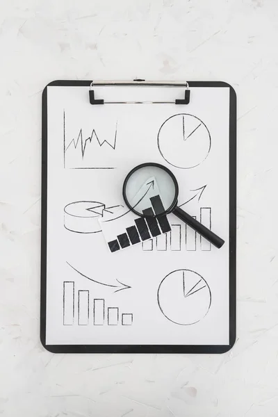 Business Analysis Statistics Concept Γραφείο Μικτά Γραφήματα Και Διαγράμματα Στο — Φωτογραφία Αρχείου