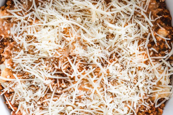 Conceito Saudável Receitas Alimentos Base Plantas Lentilha Vegana Ragu Lasanha — Fotografia de Stock