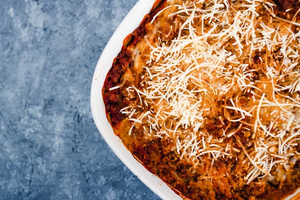 Conceito Saudável Receitas Alimentos Base Plantas Lentilha Vegana Ragu Lasanha — Fotografia de Stock