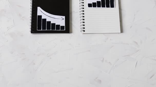 Concept Statistiques Tendances Positives Négatives Sur Les Graphiques Sur Les — Video