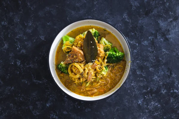 Concept Sain Recettes Alimentaires Base Plantes Curry Jacquier Végétalien Avec — Photo