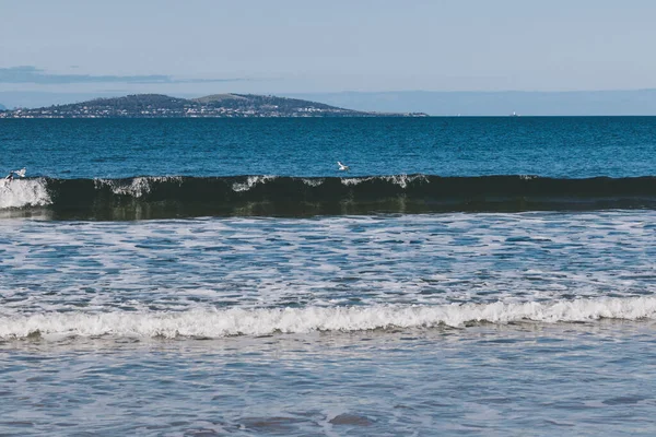 Serene Beach Gentle Ocean Waves Shot Southern Tasmania Australia Winter — Stock Photo, Image