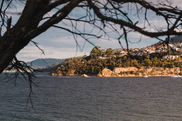 Hobart Tasmania Agustus 2020 Pemandangan Pantai Blackmans Bay South Hobart — Stok Foto