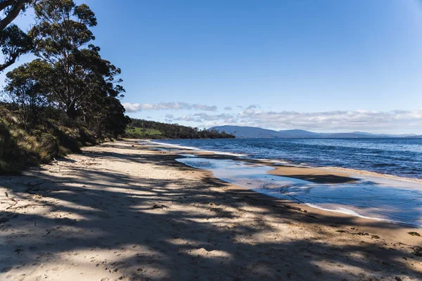 Paesaggio Balneare Incontaminato Verona Sands Tasmania Australia Vicino Peppermint Bay — Foto Stock