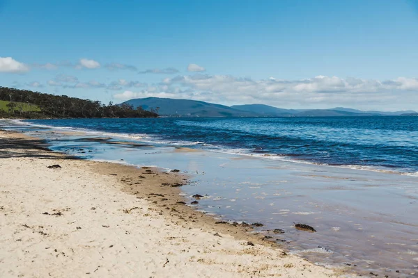 Ongerepte Strand Landschap Verona Sands Tasmanië Australië Buurt Van Peppermint — Stockfoto
