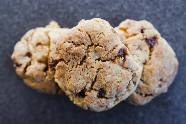 Conceito Receitas Alimentos Saudáveis Base Plantas Biscoitos Amêndoa Vegan Com — Fotografia de Stock