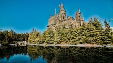 Osaka, Japonya - 22 Ocak 2019: Japonya Universal Stüdyoları 'nda Harry Potter' ın Büyücülük Dünyası. Universal Stüdyoları Japonya, Osaka 'da bir tema parkı..
