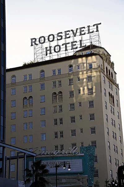 Hollywood Usa 2018 November Híres Történelmi Roosevelt Hotel Homlokzata 2012 — Stock Fotó