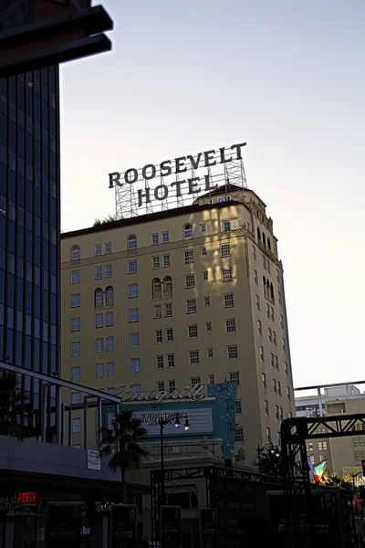 Hollywood Usa Nov 2018 Fachada Del Famoso Roosevelt Hotel Junio — Foto de Stock