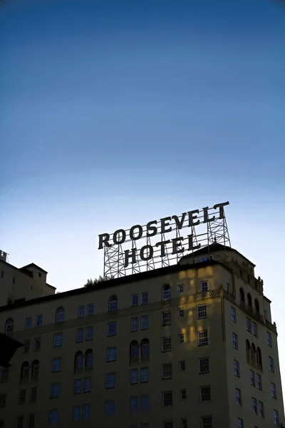 Hollywood Usa Nov 2018 Fachada Del Famoso Roosevelt Hotel Junio — Foto de Stock