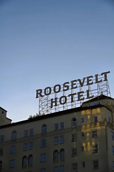 Hollywood Usa Listopadu 2018 Fasáda Slavného Historického Hotelu Roosevelt Června — Stock fotografie