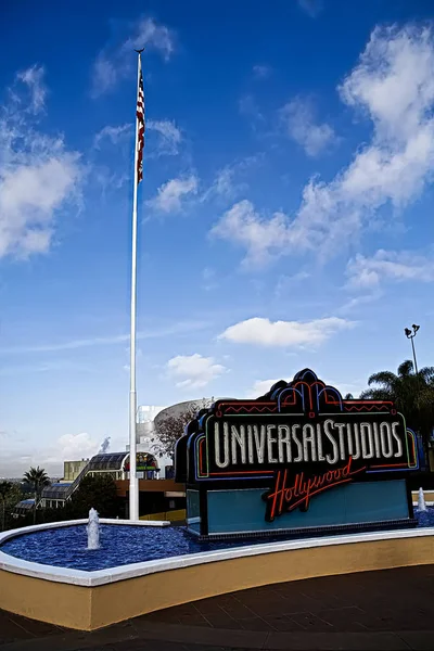 Universal City Října 2015 Všeobecná Studia Hollywoodská Cedule Zdraví Návštěvníky — Stock fotografie