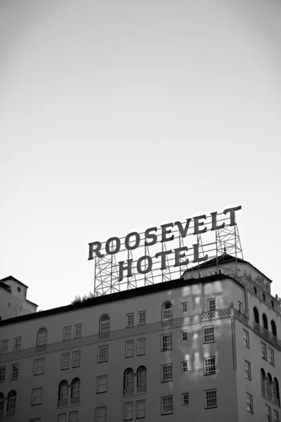 Hollywood Usa Nov 2018 Fachada Del Famoso Roosevelt Hotel Junio — Foto de Stock