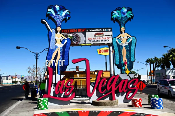 Las Vegas Usa Sep 2018 New Gate Sign City Las — 스톡 사진