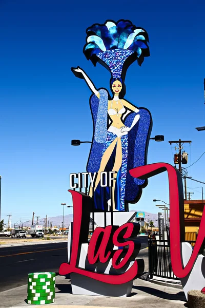 Las Vegas Usa Sep 2018 New Gate Sign City Las — 스톡 사진