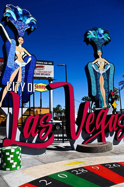 Las Vegas Usa Sept 2018 Nouveau Panneau Entrée Ville Las — Photo