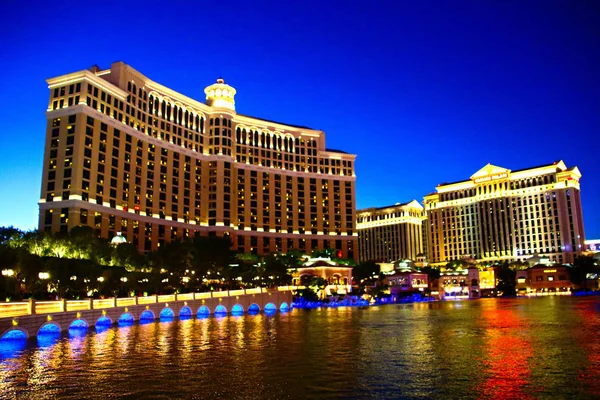 Las Vegas Usa Szept 2018 Sunset Mögött Bellagio Hotel Kaszinó — Stock Fotó