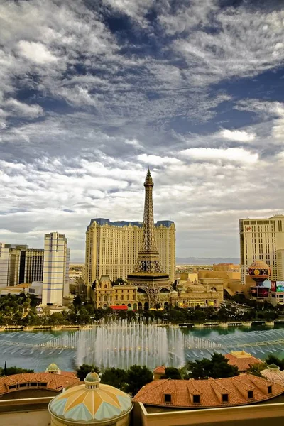Las Vegas Usa Okt 2014 Uitzicht Vanuit Lucht Bellagio Fonteinen — Stockfoto