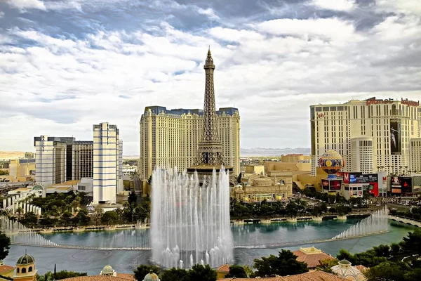 2014 Las Vegas Usa Oct 2014 Airview Bellagio Fountains Show — 스톡 사진