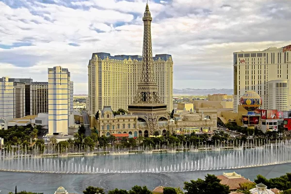 Las Vegas Usa Okt 2014 Uitzicht Vanuit Lucht Bellagio Fonteinen — Stockfoto