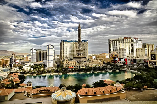 Las Vegas Usa Okt 2014 Uitzicht Vanuit Lucht Bellagio Fonteinen — Stockfoto