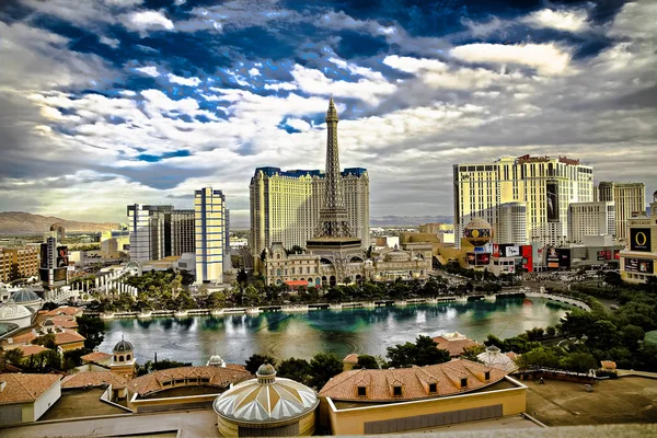 Las Vegas Usa Okt 2014 Uitzicht Vanuit Lucht Bellagio Fonteinen — Stockfoto