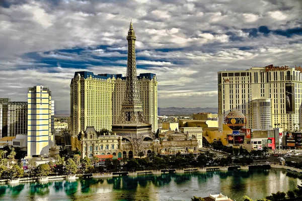 Las Vegas Usa Okt 2014 Uitzicht Vanuit Lucht Bellagio Fonteinen — Stockfoto