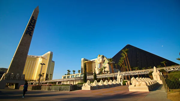 Las Vegas Usa Sep 2018 Standbeeld Van Sfinx Pyramid Hotel — Stockfoto